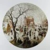 A Winter Scene With Skaters Near A Castle - National Gallery 400 Piece Circular Jigsaw Puzzle -All Jigsaw Puzzles 1110596 edited