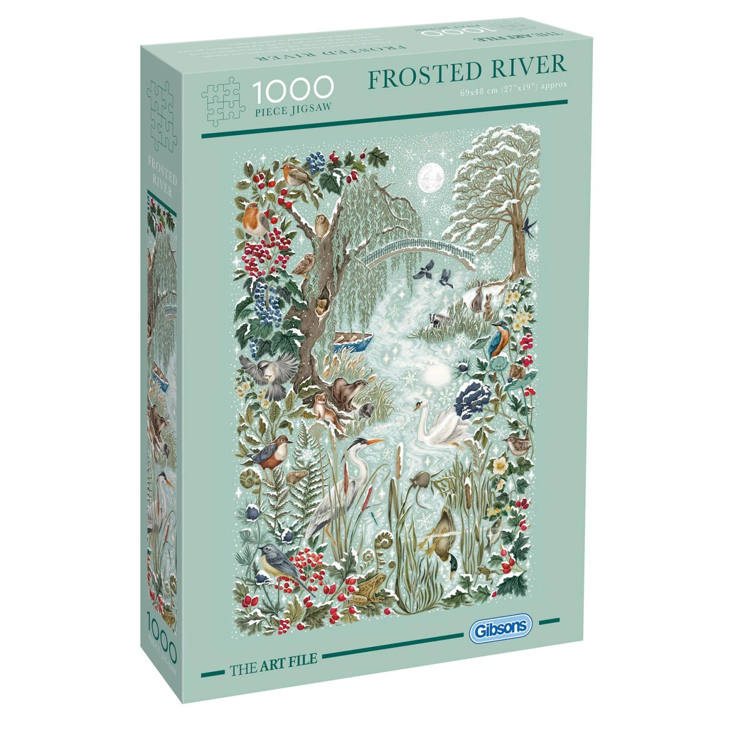 Gibsons Frosted River 1000 Piece Jigsaw Puzzle 4 Gibsons Frosted River 1000 Piece Jigsaw Puzzle - Image 2