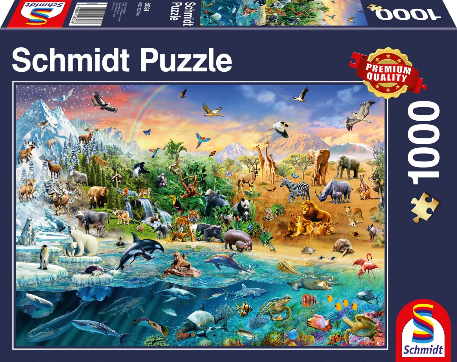 Schmidt Animal Kingdom 1000 Piece Jigsaw Puzzle 4 Schmidt Animal Kingdom 1000 Piece Jigsaw Puzzle - Image 2