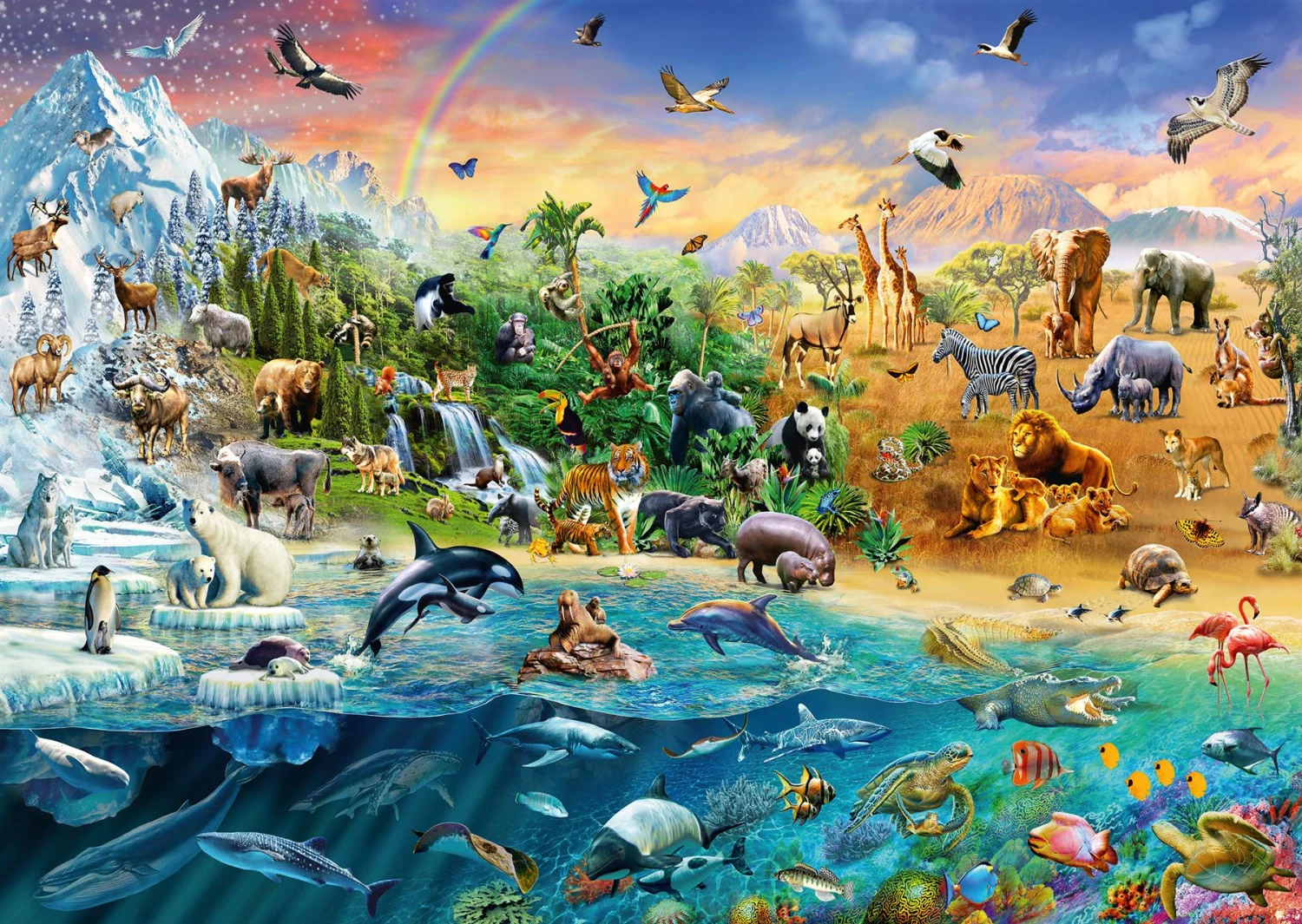 Schmidt Animal Kingdom 1000 Piece Jigsaw Puzzle 3 Schmidt Animal Kingdom 1000 Piece Jigsaw Puzzle