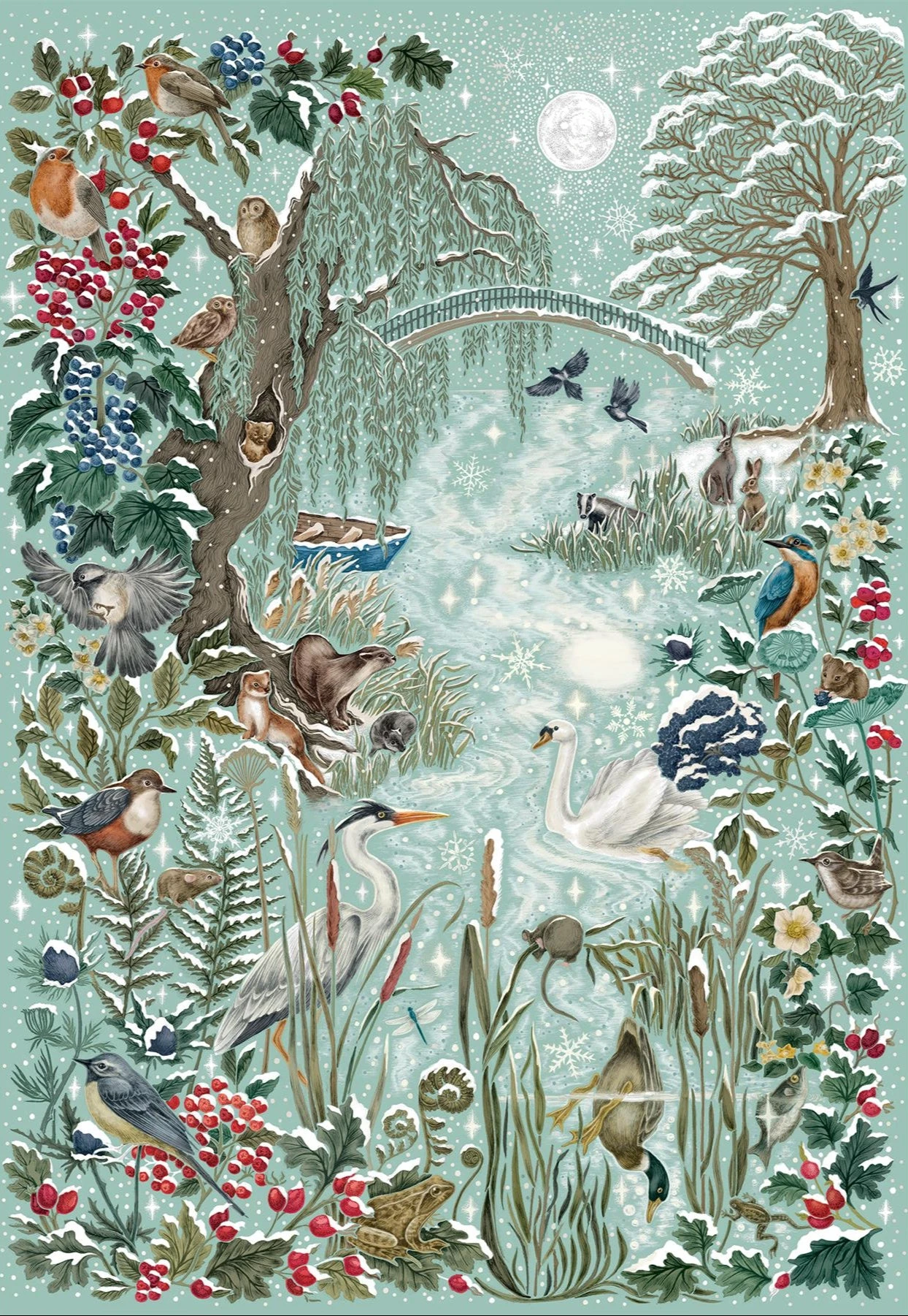 Gibsons Frosted River 1000 Piece Jigsaw Puzzle 3 Gibsons Frosted River 1000 Piece Jigsaw Puzzle