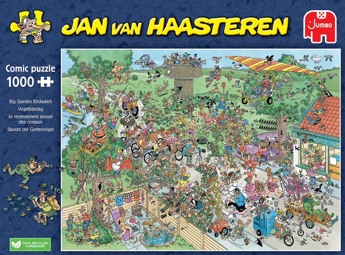 Jumbo Jan Van Haasteren Big Garden Birdwatch 1000 Piece Jigsaw Puzzle 4 Jumbo Jan Van Haasteren Big Garden Birdwatch 1000 Piece Jigsaw Puzzle - Image 2