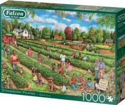 Falcon De Luxe Strawberry Picking 1000 Piece JIgsaw Puzzle -All Jigsaw Puzzles 76f81e5a 876a 457e a2b1 c2458710c8a8