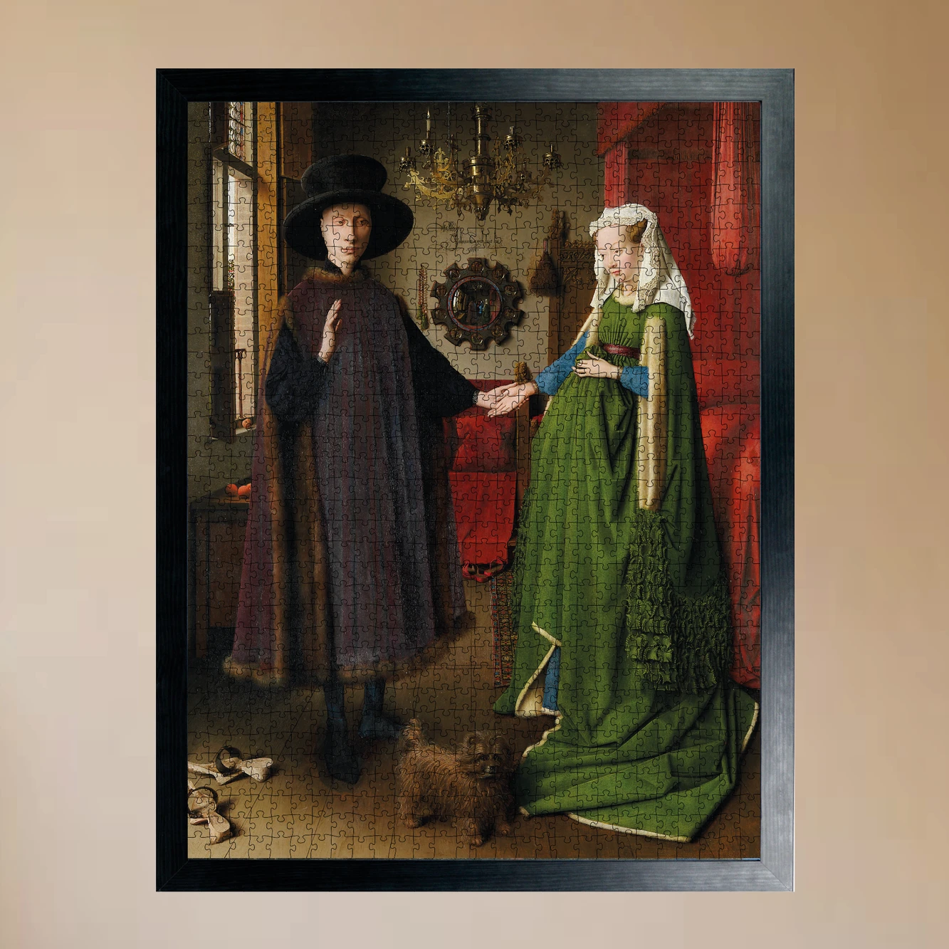 Portrait Of Giovanni Arnolfini And His Wife - National Gallery 1000 Piece Jigsaw Puzzle 6 Portrait Of Giovanni Arnolfini And His Wife - National Gallery 1000 Piece Jigsaw Puzzle - Image 4