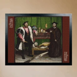 Jean De Dinteville And Georges De Selve ('The Ambassadors') - National Gallery 1000 Piece Jigsaw Puzzle -All Jigsaw Puzzles AJP NG1314 The Ambassadors 1000 Holbein Jigsaw framed