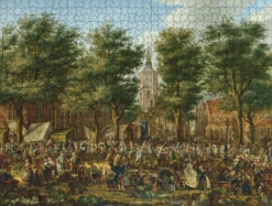 The Grote Markt At The Hague - National Gallery 1000 Piece Jigsaw Puzzle -All Jigsaw Puzzles AJP NG1918 The Grote Market 1000 La Fargue Jigsaw