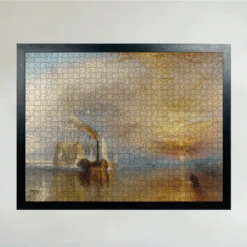 The Fighting Temeraire Tugged To Her Last Berth To Be Broken Up, 1838 - National Gallery 1000 Piece Jigsaw Puzzle -All Jigsaw Puzzles AJP NG524 Fighting Temeraire 1000 Turner Jigsaw framed