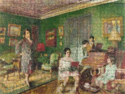Madame Andre Wormser And Her Children - National Gallery 1000 Piece Jigsaw Puzzle -All Jigsaw Puzzles AJP NG6488 Madame Andre Wormser and her Children 1000 Vuillard jigsaw