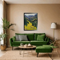 The Kien Valley With The Bluemlisalp Massif - National Gallery 1000 Piece Jigsaw Puzzle -All Jigsaw Puzzles AJP NG6695 National Gallery Hodler The Kien Valley 1000 Hodler Jigsaw framed wall