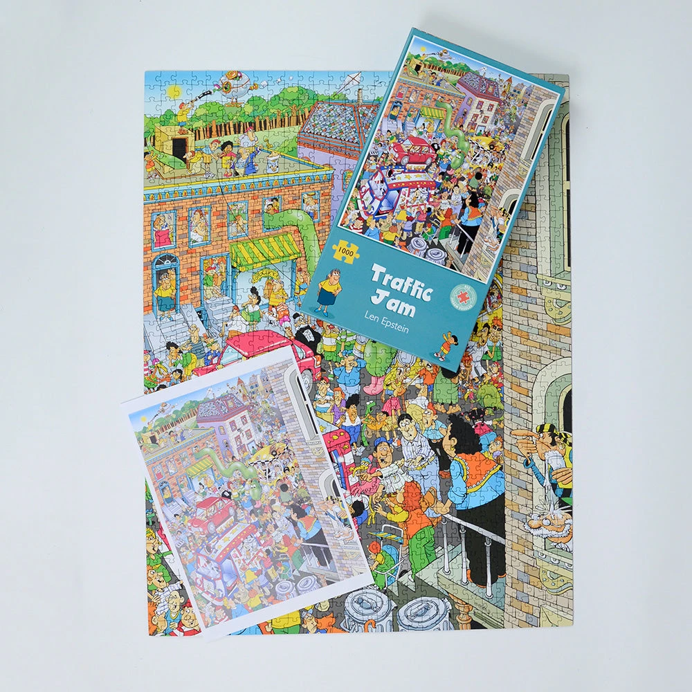 Traffic Jam - Len Epstein 1000 Piece Jigsaw Puzzle 6 Traffic Jam - Len Epstein 1000 Piece Jigsaw Puzzle - Image 4