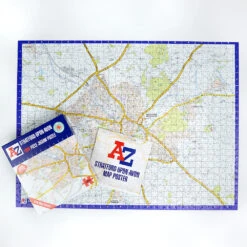 A To Z Map Of Stratford-upon-Avon 1000 Piece Jigsaw -All Jigsaw Puzzles AJP13543 a to z stratford upon avon map 1000 piece jigsaw puzzle box guide