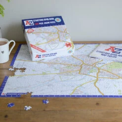A To Z Map Of Stratford-upon-Avon 1000 Piece Jigsaw -All Jigsaw Puzzles AJP13543 a to z stratford upon avon map 1000 piece jigsaw puzzle lifestyle 3