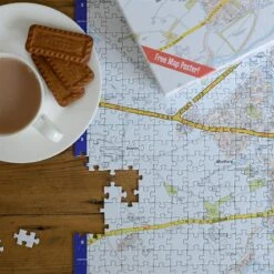 A To Z Map Of Stratford-upon-Avon 1000 Piece Jigsaw -All Jigsaw Puzzles AJP13543 a to z stratford upon avon map 1000 piece jigsaw puzzle lifestyle 4