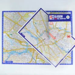 A To Z Map Of Glasgow 1000 Piece Jigsaw -All Jigsaw Puzzles AJP13556 a to z map of glasgow 1000 piece jigsaw puzzle box guide