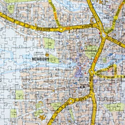 A To Z Map Of Newbury 1000 Piece Jigsaw -All Jigsaw Puzzles AJP13582 A to Z map of Newbury 1000 piece jigsaw puzzle detail
