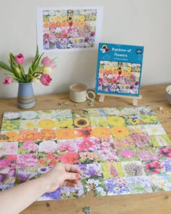 Rainbow Of Flowers 1000 Piece Jigsaw Puzzle -All Jigsaw Puzzles AJP13584 rainbow of flowers 1000 piece jigsaw puzzle 8