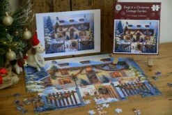 Dogs In A Christmas Cottage Garden 1000 Or 500Piece Jigsaw Puzzle -All Jigsaw Puzzles DSC5446wr