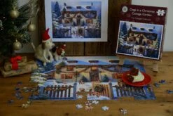 Dogs In A Christmas Cottage Garden 1000 Or 500Piece Jigsaw Puzzle -All Jigsaw Puzzles DSC5448wr