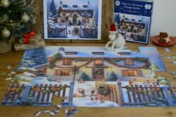 Dogs In A Christmas Cottage Garden 1000 Or 500Piece Jigsaw Puzzle -All Jigsaw Puzzles DSC5463wr