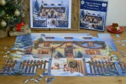 Dogs In A Christmas Cottage Garden 1000 Or 500Piece Jigsaw Puzzle -All Jigsaw Puzzles DSC5465wr