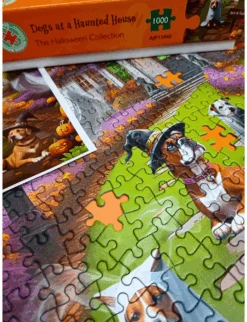 Dogs At A Haunted House 1000 Or 500 Piece Jigsaw Puzzle -All Jigsaw Puzzles Dogsatahauntedhouse1000LS2