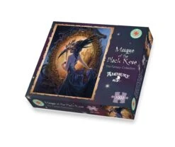 Masque Of The Black Rose 1000 Piece Jigsaw Puzzle -All Jigsaw Puzzles Fantasy MasqueOfTheBlackRose SB1000 lid mockup