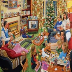 Gibsons A Christmas To Remember 4 X 500 Piece Jigsaw Puzzle -All Jigsaw Puzzles G5068 Gibsons Watching Morecambe Wise 500 piece