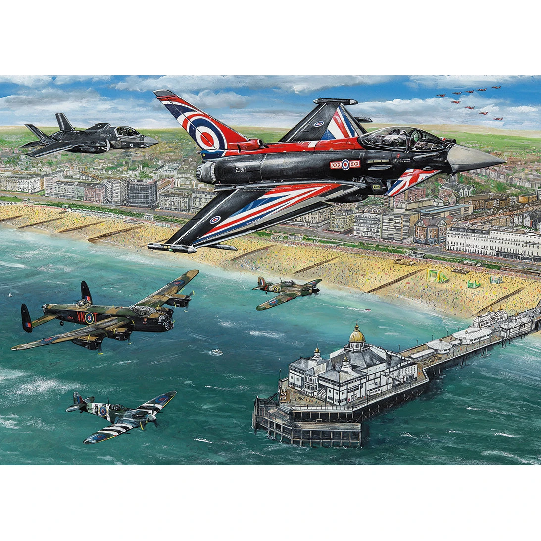 Gibsons Airshow Over Eastbourne 1000 Piece Jigsaw Puzzle 3 Gibsons Airshow Over Eastbourne 1000 Piece Jigsaw Puzzle