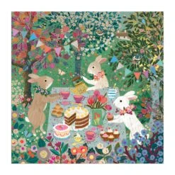 Spring Tea Party 500 Piece Foil Puzzle -All Jigsaw Puzzles GAL84514 Spring Tea Party 500 Piece Jigsaw Puzzle 2