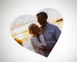 Personalised Heart Shaped Photo 201 Piece Jigsaw Puzzle -All Jigsaw Puzzles Heart Couple 2copy