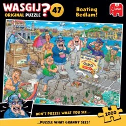 Jumbo PRE-ORDER Wasgij Original 47 Boating Bedlam 1000 Piece Jigsaw Puzzle -All Jigsaw Puzzles J00511 wasgij 47 original boating bedlam 1000 piece jigsaw puzzle box 1