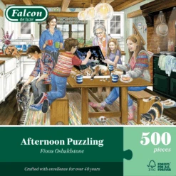 Afternoon Puzzling 500 Piece Jigsaw Puzzle -All Jigsaw Puzzles J500133 falcon de luxe afternoon puzzling 500 piece jigsaw puzzle box 1