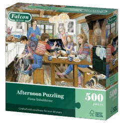 Afternoon Puzzling 500 Piece Jigsaw Puzzle -All Jigsaw Puzzles J500133 falcon de luxe afternoon puzzling 500 piece jigsaw puzzle box 3