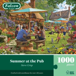Summer At The Pub 1000 Piece Jigsaw Puzzle -All Jigsaw Puzzles J500141 falcon de luxe summer at the pub 1000 piece jigsaw puzzle box 1