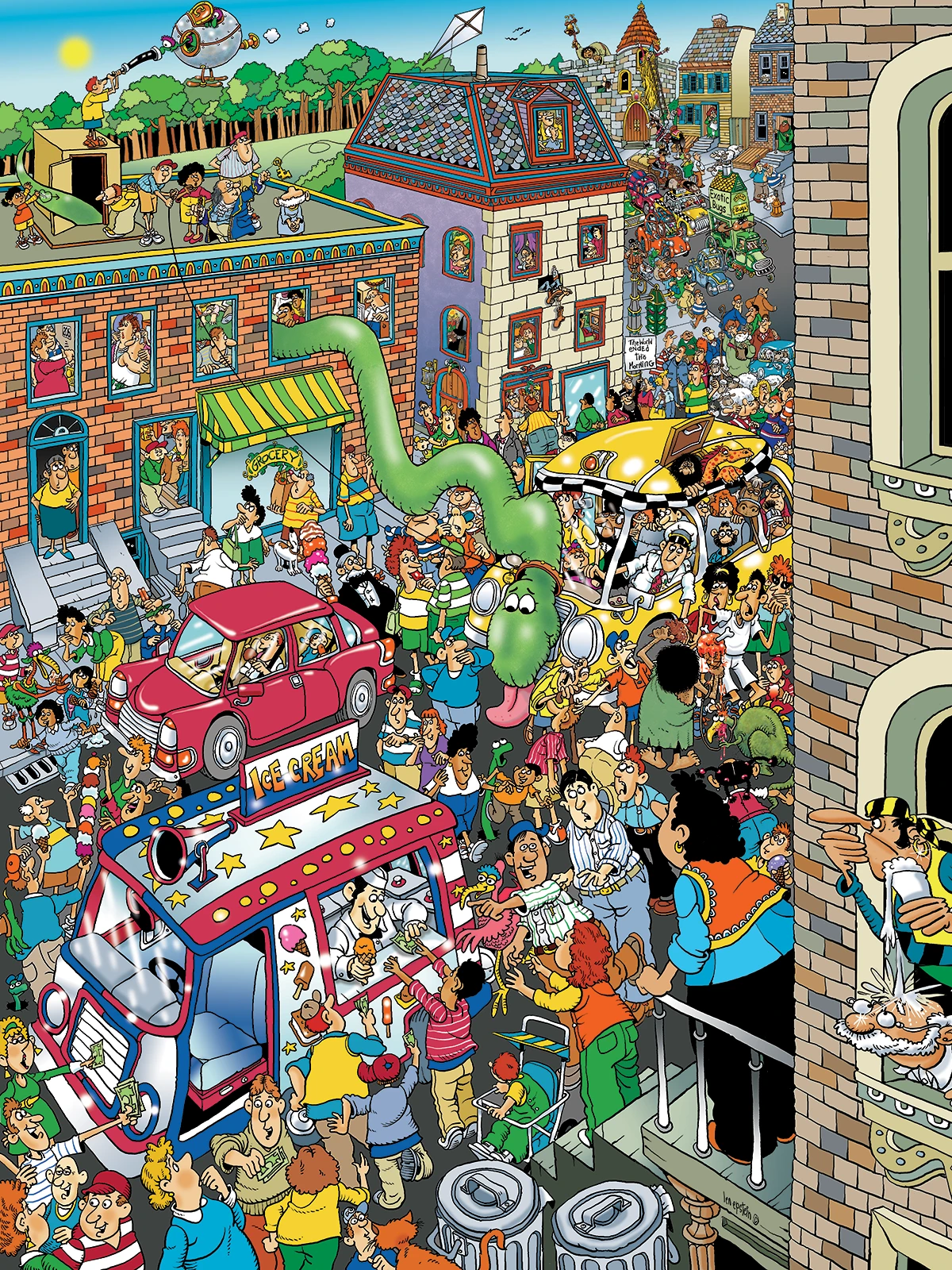 Traffic Jam - Len Epstein 1000 Piece Jigsaw Puzzle 3 Traffic Jam - Len Epstein 1000 Piece Jigsaw Puzzle