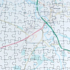 Hometown Personalised UK Map Jigsaw Puzzle -All Jigsaw Puzzles OV4 hometown streetview 400 piece jigsaw puzzle Centre