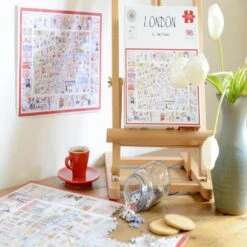 Map Of London - Tim Bulmer 1000 Piece Jigsaw Puzzle -All Jigsaw Puzzles Tim Bulmers Map of London 1000 Piece Jigsaw Puzzle Lifestyle 3
