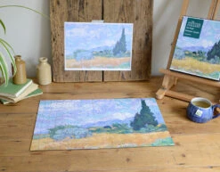 A Wheatfield, With Cypresses - National Gallery 300 Piece Wooden Jigsaw Puzzle -All Jigsaw Puzzles WDNG3861 national gallery wheat fields 300 piece jigsaw puzzle 1