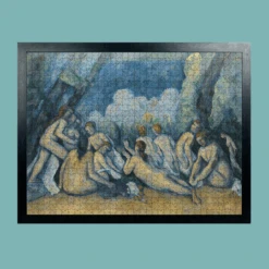 Bathers (Les Grandes Baigneuses) - National Gallery 1000 Piece Jigsaw Puzzle -All Jigsaw Puzzles WR AJP NG6359 Bathers Baigneuses 1000 Cezanne Jigsaw framed