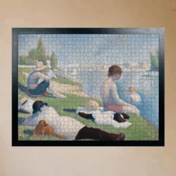 Bathers At Asnieres - National Gallery 1000 Piece Jigsaw Puzzle -All Jigsaw Puzzles WR AJP NG3908 Bathers At Asnieres 1000 Seurat Jigsaw framed wall