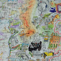 Tim Bulmer Map Of Wales - 1000 Piece Jigsaw Puzzle -All Jigsaw Puzzles Wales tim bumer jig 4 AJP13034