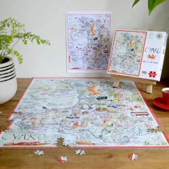 Tim Bulmer Map Of Wales - 1000 Piece Jigsaw Puzzle -All Jigsaw Puzzles Wales tim bumer jig 5 AJP13034