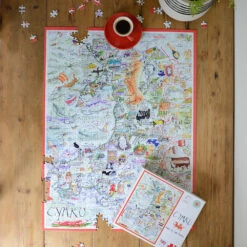 Tim Bulmer Map Of Wales - 1000 Piece Jigsaw Puzzle -All Jigsaw Puzzles Wales tim bumer jig 6 AJP13034