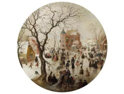 A Winter Scene With Skaters Near A Castle - National Gallery 400 Piece Circular Jigsaw Puzzle -All Jigsaw Puzzles a3ddb770 55f7 4106 82d5 b13a35f2b0eb