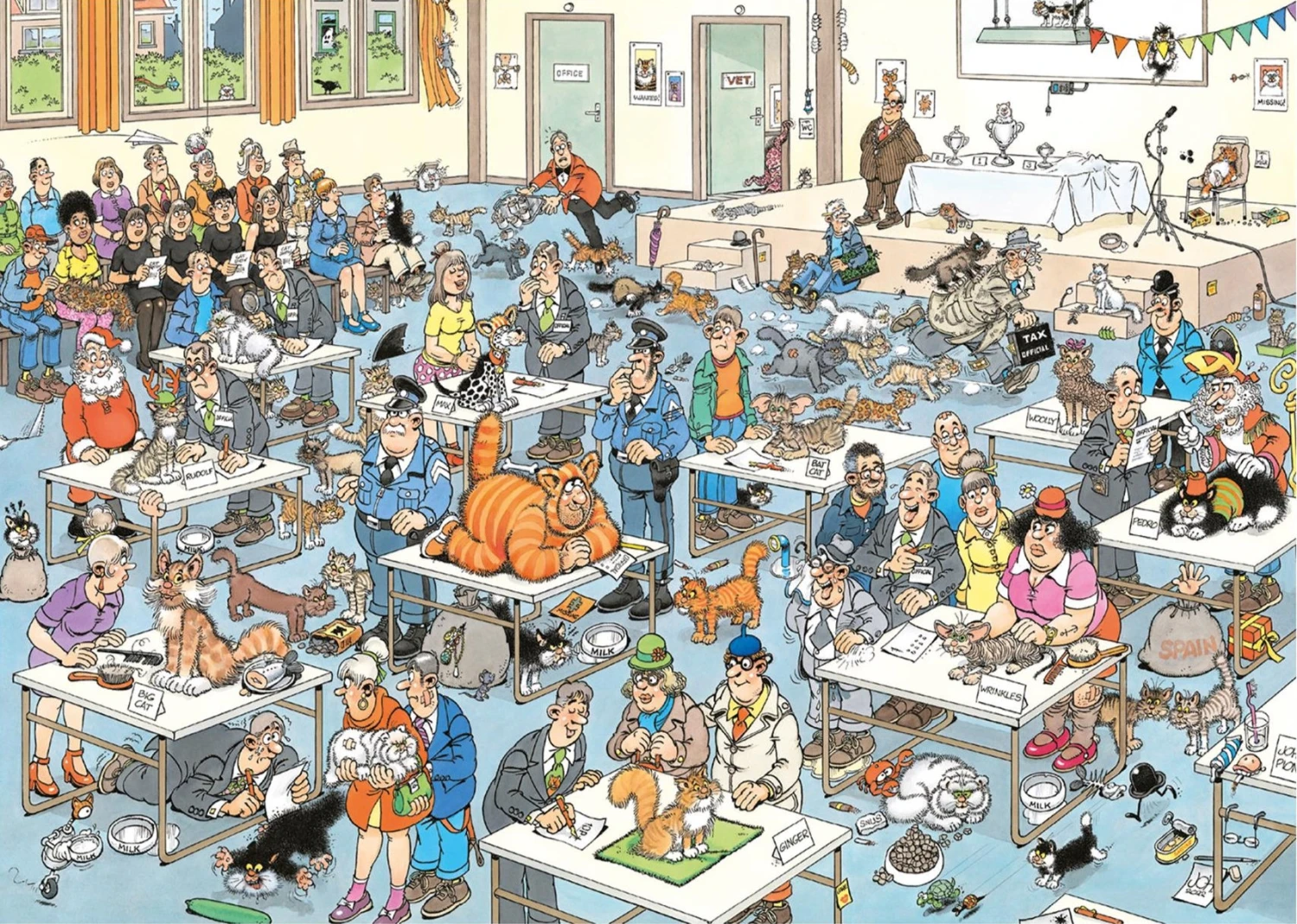 Jumbo Jan Van Haasteren's The Cat Pageantry 2000 Piece Jigsaw Puzzle 3 Jumbo Jan Van Haasteren's The Cat Pageantry 2000 Piece Jigsaw Puzzle