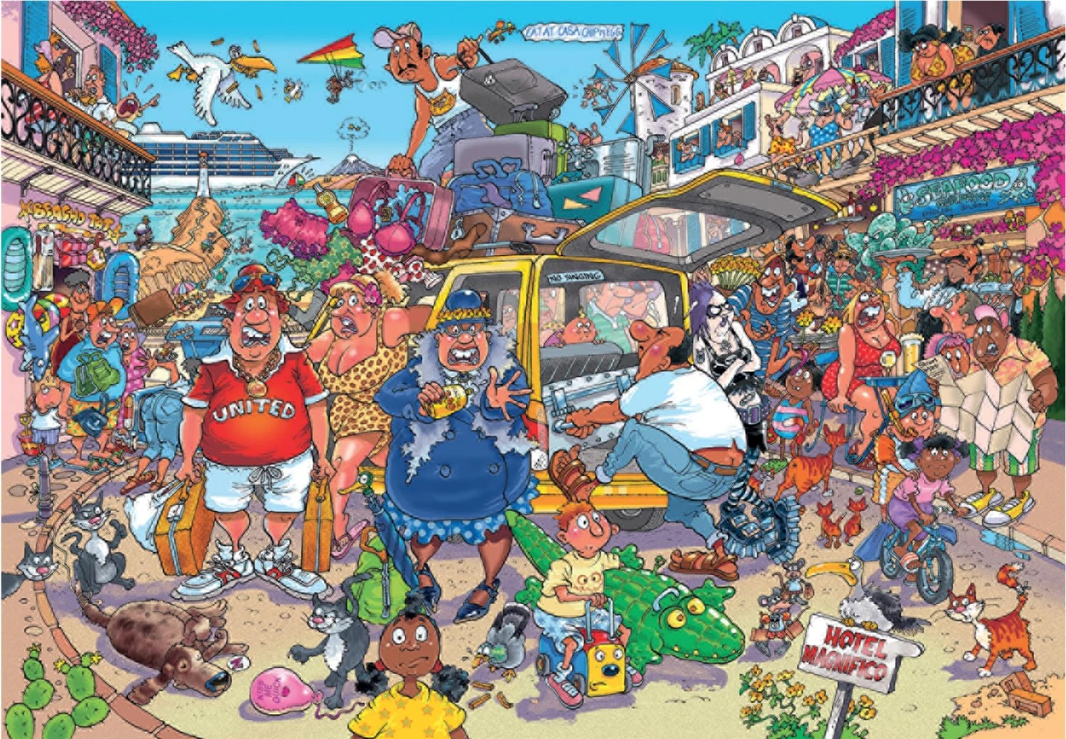 Jumbo Wasgij Original 37 Holiday Fiasco! 1000 Piece Jigsaw Puzzle 3 Jumbo Wasgij Original 37 Holiday Fiasco! 1000 Piece Jigsaw Puzzle