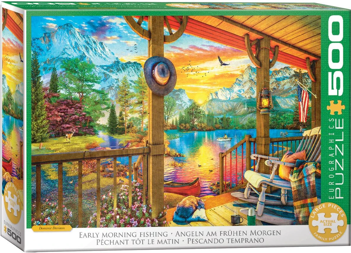 Eurographics Early Morning Fishing 500 Piece Jigsaw Puzzle 4 Eurographics Early Morning Fishing 500 Piece Jigsaw Puzzle - Image 2