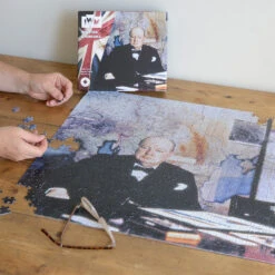 Imperial War Museums Churchill's 150th Anniversary 1000 Piece Jigsaw Puzzle -All Jigsaw Puzzles ajp IWM Churchill 150th 1000piece lifestyle4 AJP13533
