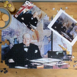 Imperial War Museums Churchill's 150th Anniversary 1000 Piece Jigsaw Puzzle -All Jigsaw Puzzles ajp IWM Churchill 150th 1000piece lifestyle7 AJP13533