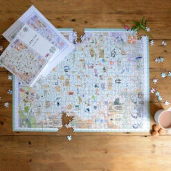 Tim Bulmer's Map Of Cambridge 1000 Piece Jigsaw Puzzle -All Jigsaw Puzzles ajp Tim Bulmer Map of Cambridge 1000piece AJP13547 lifestyle 5